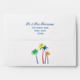 Palm Tree Return Address 5x7 Envelope
