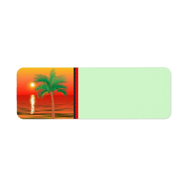Palm Tree Return Address Label (Front)