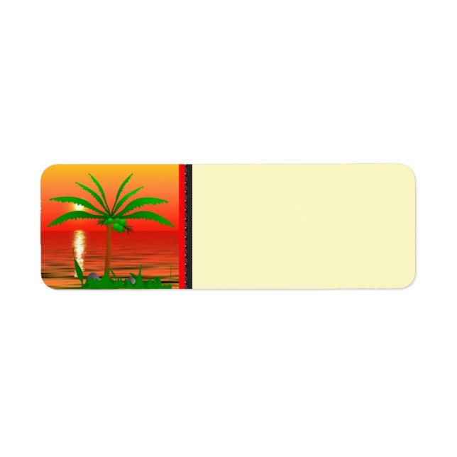Palm Tree Return Address Label (Front)