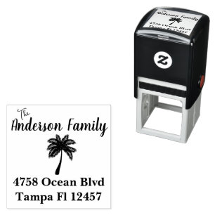 Palm Tree Return Address  Self-inking Stamp
