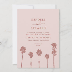 Palm Tree Romance Suite Wedding Invitation