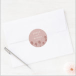 Palm Tree Romance Wedding Suite Classic Round Sticker<br><div class="desc">Colourful Floral Wedding InvitationUnveil the beauty of your love story with our captivating wedding invitation suite, featuring warm rosé, shimmering rose gold, and the delicate hues of sunset pink. Embrace a celebration that's as timeless and precious as your love, casting a radiant glow on your special day. Understated elegance with...</div>