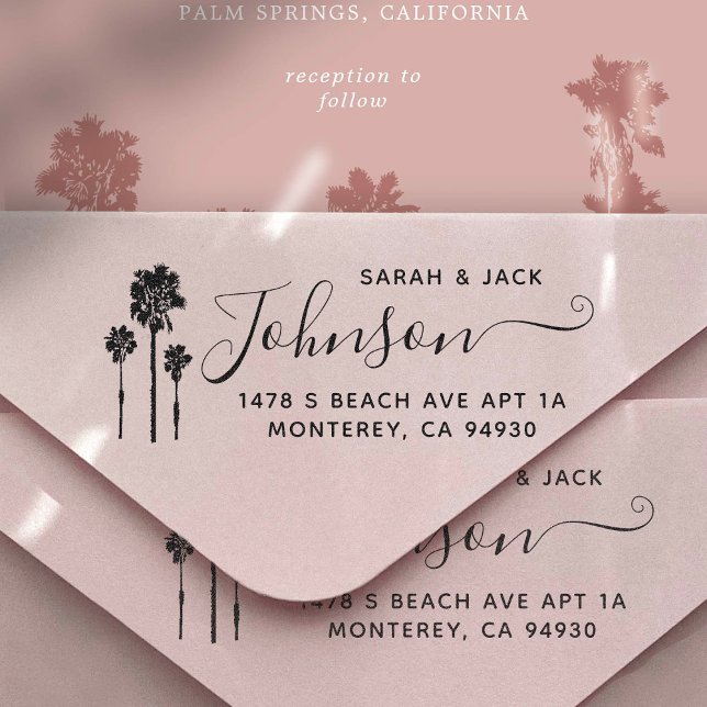 Palm Tree Romance Wedding Suite  Self-inking Stamp (Creator Uploaded)