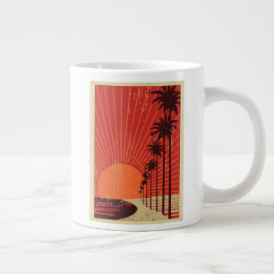 Palm Tree Row Large Coffee Mug
