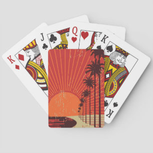 Palm Tree Row Playing Cards