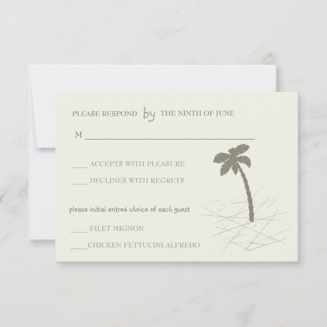 Palm tree -rsvp cards (Front)