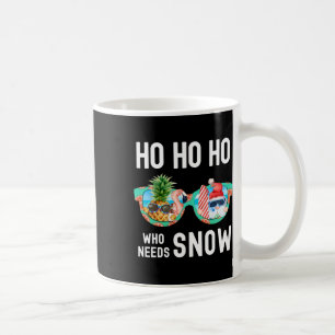 Palm Tree Santa Surfing Summer Vacation Christmas Coffee Mug