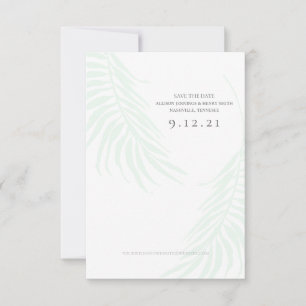 Palm Tree  Save the Date Wedding Photo Card