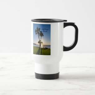 Palm Tree Scissors Silhouette Travel Mug
