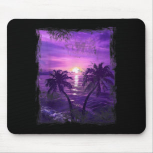 Palm Tree Sea Beach Tropical Summer Vacation Mouse Mat