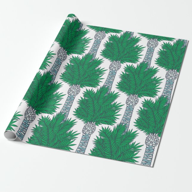 Palm tree seamless pattern. wrapping paper (Unrolled)