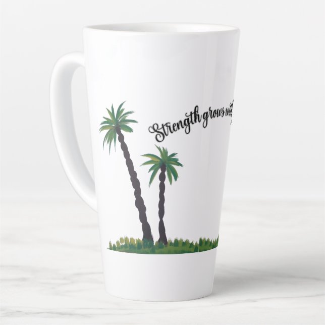Palm Tree Serenity Mug (Left Angle)