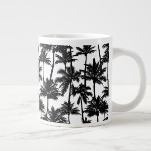Palm Tree Shadow Pattern Large Coffee Mug