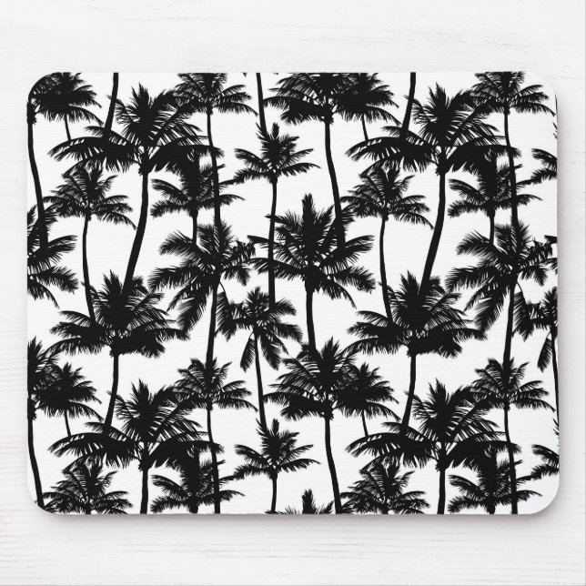 Palm Tree Shadow Pattern Mouse Mat (Front)