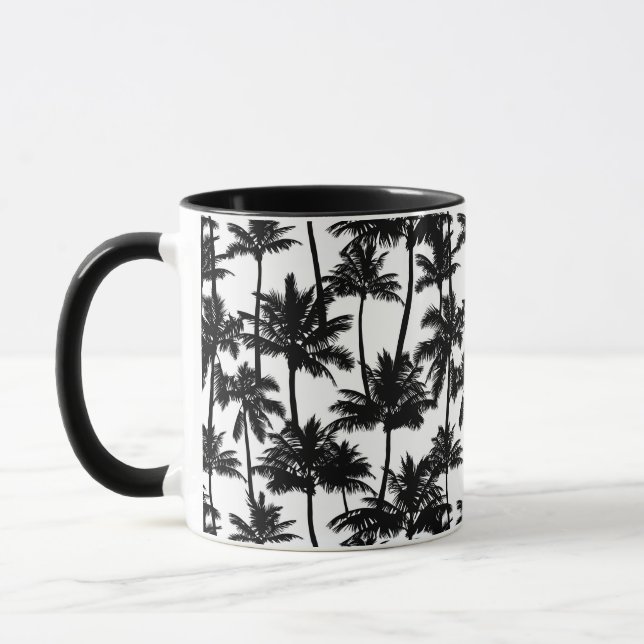 Palm Tree Shadow Pattern Mug (Left)