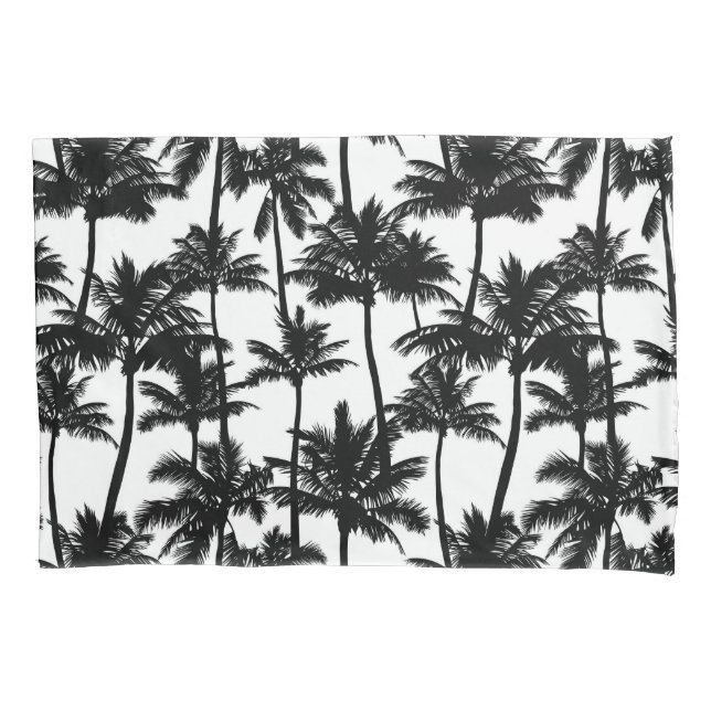 Palm Tree Shadow Pattern Pillowcase (Front-Left)