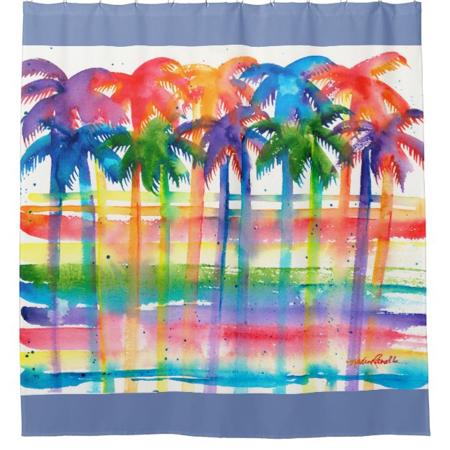 Palm Tree Shower Curtain (Front)
