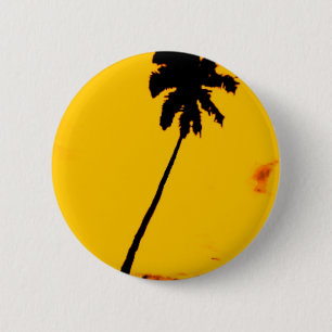 Palm Tree Silhouette 6 Cm Round Badge