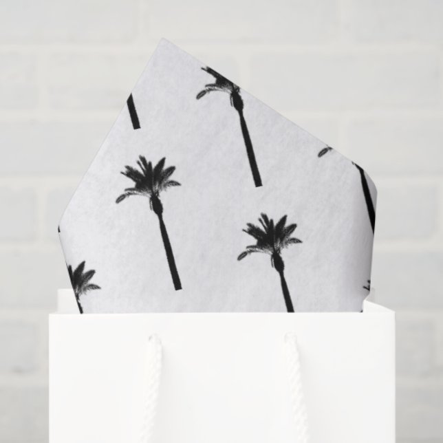 Palm Tree Silhouette Coastal Desert Tropical  Tissue Paper (Gift Bag)