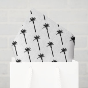 Palm Tree Silhouette Coastal Travel Chic Fun Tissue Paper