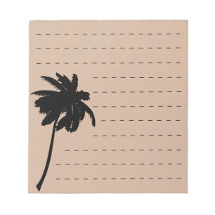 Palm Tree Silhouette Custom Colour Lined Notepad