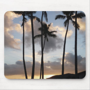 Palm Tree Silhouettes in Hawaii Mouse Mat