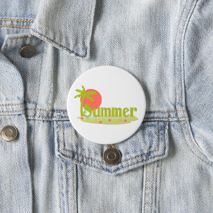 Palm Tree Summer with Sun and Beach 7.5 Cm Round Badge