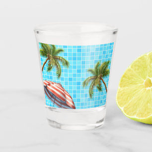 Palm Tree Sun Umbrella Summer Shot Glass