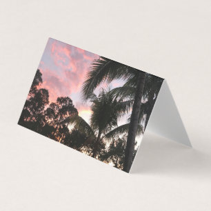 Palm Tree Sunset Business Card
