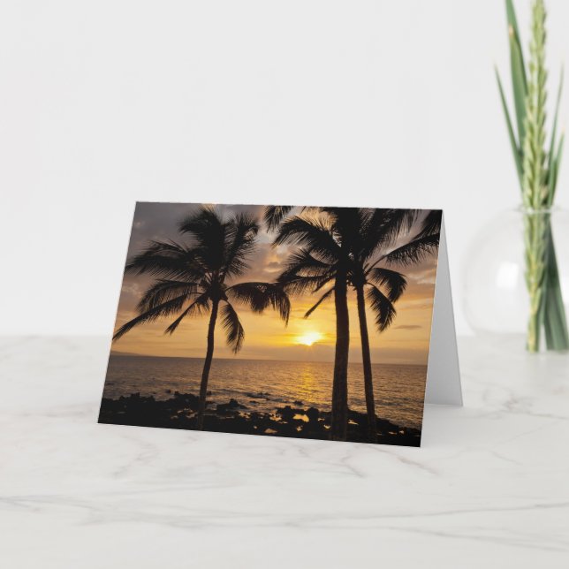 Palm tree sunset card (Front)