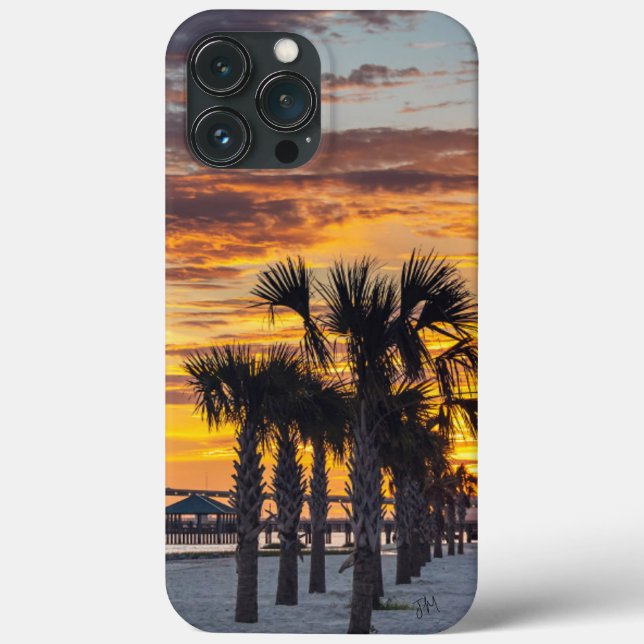 Palm Tree Sunset Case-Mate iPhone Case (Back)