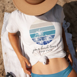 Palm Tree Sunset Custom City & State T-Shirt