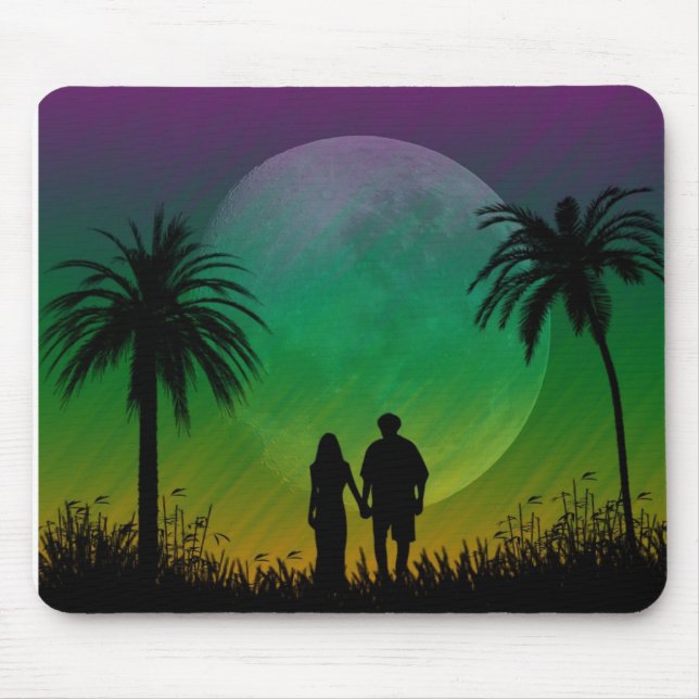Palm Tree Sunset Mousepad (Front)