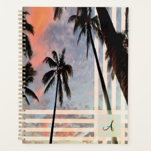 Palm Tree Sunset Personalised Planner