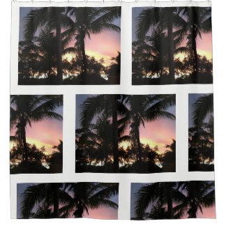 Palm Tree Sunset Shower Curtain
