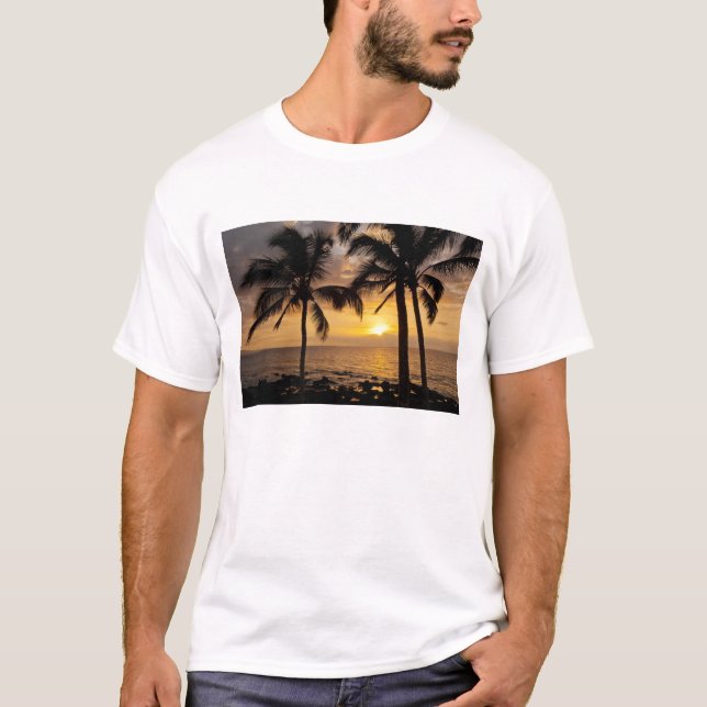 Palm tree sunset T-Shirt (Front)