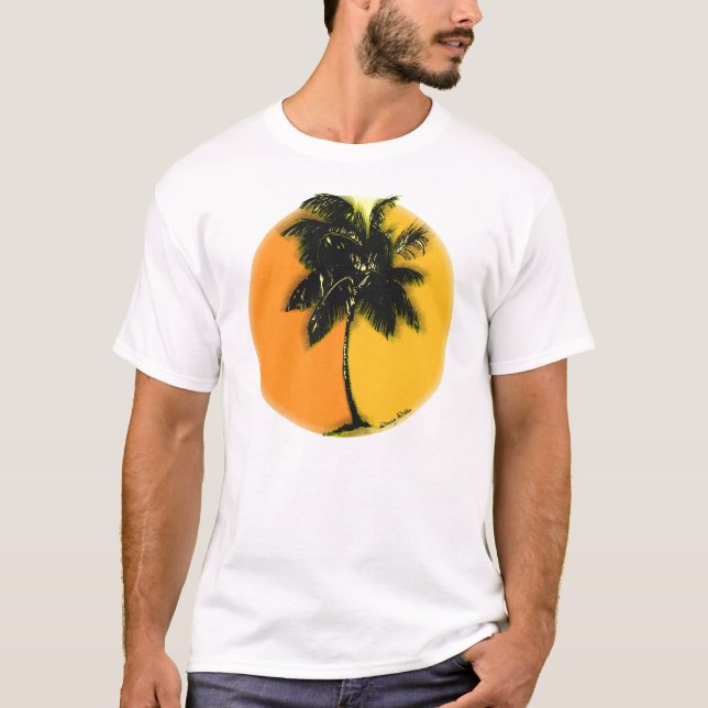 Palm Tree Sunset Tshirt (Front)