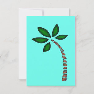 Palm tree thank you card
