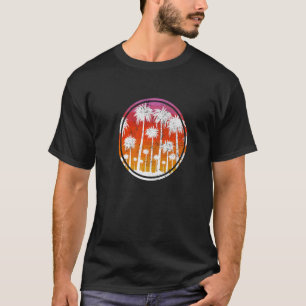 Palm Tree Tropical Beach Retro Vintage 70s 80s 90s T-Shirt