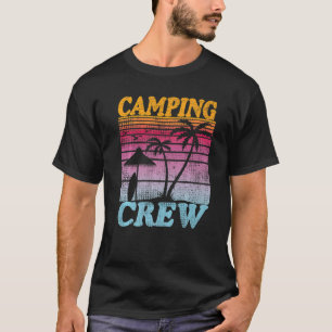 Palm Tree Tropical Beach Summer Vintage Retro Camp T-Shirt