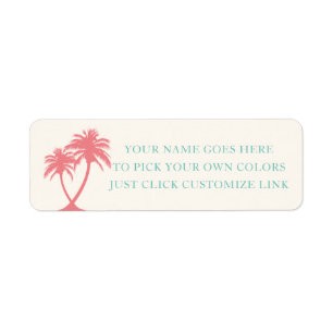 Palm Tree Tropical Beach Theme Editable Colours
