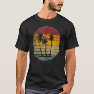 Palm Tree  Tropical Beach Vintage Retro Style 70s  T-Shirt