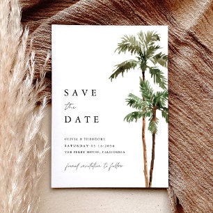 Palm Tree Tropical Destination Wedding Save The Date