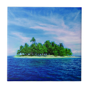 Palm Tree Tropical Isle Tile