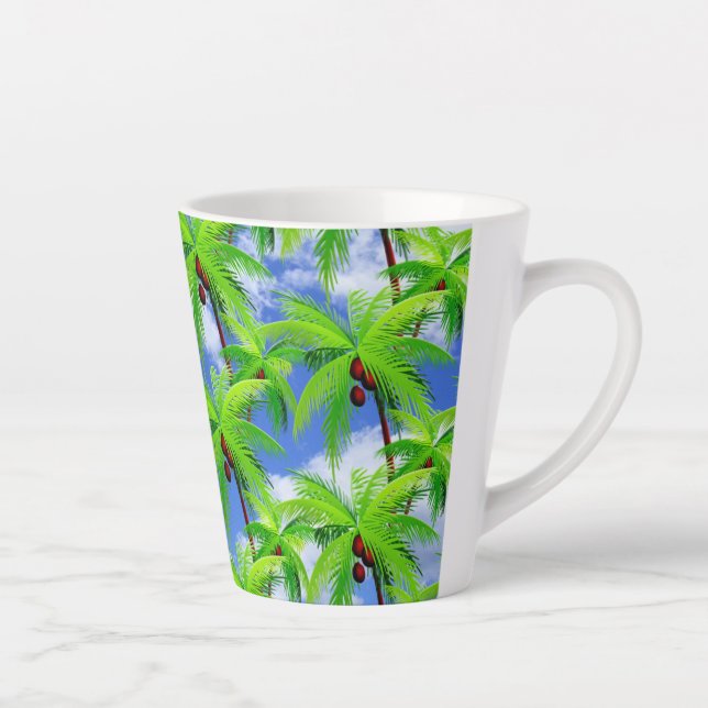 Palm Tree Tropical  Latte Mug (Right)