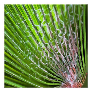 Palm Tree Tropical Leaf Artistic Painting Poster