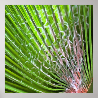 Palm Tree Tropical Leaf Artistic Painting Poster