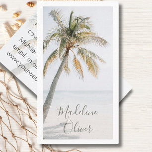 Palm Tree Tropical Modern Business Card