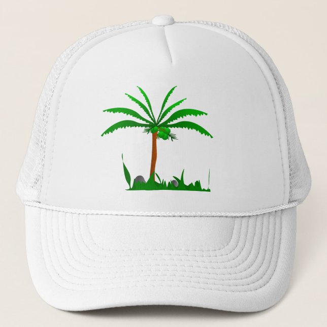 Palm Tree Trucker Hat (Front)