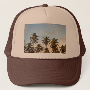 Palm tree trucker hat